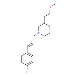 ChemSpider 2D Image | 1-[(2E)-3-(4-Fluorophenyl)-2-propen-1-yl]-3-(2-methoxyethyl)piperidine | C17H24FNO