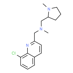 ChemSpider 2D Image | 1-(8-Chloro-2-quinolinyl)-N-methyl-N-[(1-methyl-2-pyrrolidinyl)methyl]methanamine | C17H22ClN3