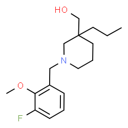 ChemSpider 2D Image | [1-(3-Fluoro-2-methoxybenzyl)-3-propyl-3-piperidinyl]methanol | C17H26FNO2