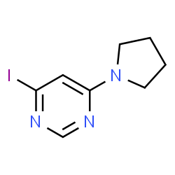 ChemSpider 2D Image | 4-Iodo-6-(1-pyrrolidinyl)pyrimidine | C8H10IN3