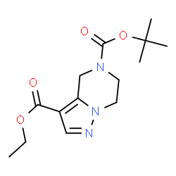 ChemSpider 2D Image | 5-tert-Butyl 3-ethyl 6,7-dihydropyrazolo[1,5-a]pyrazine-3,5(4H)-dicarboxylate | C14H21N3O4