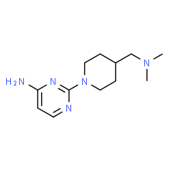ChemSpider 2D Image | 2-{4-[(Dimethylamino)methyl]-1-piperidinyl}-4-pyrimidinamine | C12H21N5