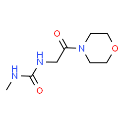 ChemSpider 2D Image | 1-Methyl-3-[2-(4-morpholinyl)-2-oxoethyl]urea | C8H15N3O3