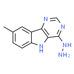 ChemSpider 2D Image | 4-Hydrazino-8-methyl-5H-pyrimido[5,4-b]indole | C11H11N5