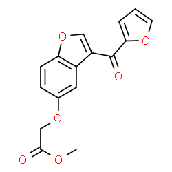 ChemSpider 2D Image | Methyl {[3-(2-furoyl)-1-benzofuran-5-yl]oxy}acetate | C16H12O6