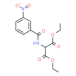 ChemSpider 2D Image | Diethyl [(3-nitrobenzoyl)amino]malonate | C14H16N2O7