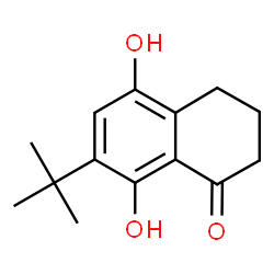 ChemSpider 2D Image | 7-tert-Butyl-5,8-dihydroxy-3,4-dihydro-1(2H)-naphthalenone | C14H18O3