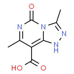 ChemSpider 2D Image | 3,7-Dimethyl-5-oxo-1,5-dihydro[1,2,4]triazolo[4,3-c]pyrimidine-8-carboxylic acid | C8H8N4O3