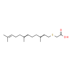 ChemSpider 2D Image | 2-(3,7,11-trimethyldodeca-2,6,10-trienylthio)acetic acid | C17H28O2S