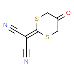 ChemSpider 2D Image | (5-Oxo-1,3-dithian-2-ylidene)malononitrile | C7H4N2OS2