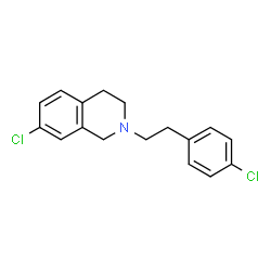 ChemSpider 2D Image | 7-Chloro-2-[2-(4-chlorophenyl)ethyl]-1,2,3,4-tetrahydroisoquinoline | C17H17Cl2N