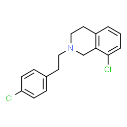 ChemSpider 2D Image | 8-Chloro-2-[2-(4-chlorophenyl)ethyl]-1,2,3,4-tetrahydroisoquinoline | C17H17Cl2N