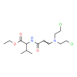 ChemSpider 2D Image | Ethyl N-{3-[bis(2-chloroethyl)amino]acryloyl}valinate | C14H24Cl2N2O3