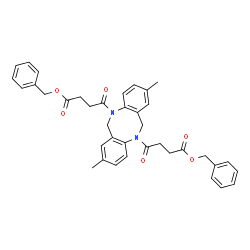 ChemSpider 2D Image | Dibenzyl 4,4'-(2,8-dimethyldibenzo[b,f][1,5]diazocine-5,11(6H,12H)-diyl)bis(4-oxobutanoate) | C38H38N2O6