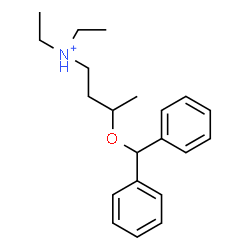 ChemSpider 2D Image | 3-(Diphenylmethoxy)-N,N-diethyl-1-butanaminium | C21H30NO