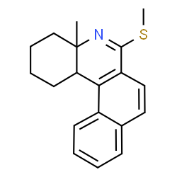ChemSpider 2D Image | 4a-Methyl-6-(methylsulfanyl)-1,2,3,4,4a,12c-hexahydrobenzo[k]phenanthridine | C19H21NS