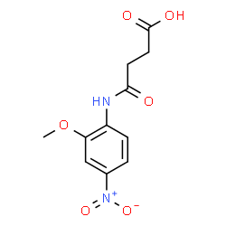 ChemSpider 2D Image | 4-[(2-Methoxy-4-nitrophenyl)amino]-4-oxobutanoic acid | C11H12N2O6