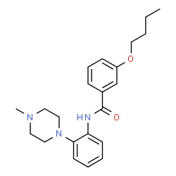 ChemSpider 2D Image | 3-Butoxy-N-[2-(4-methyl-1-piperazinyl)phenyl]benzamide | C22H29N3O2