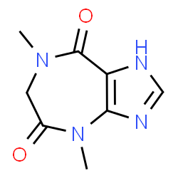 ChemSpider 2D Image | 4,7-Dimethyl-1,4,6,7-tetrahydroimidazo[4,5-e][1,4]diazepine-5,8-dione | C8H10N4O2