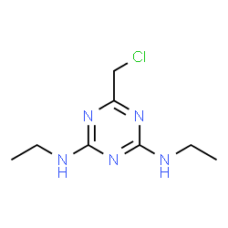 ChemSpider 2D Image | 6-(Chloromethyl)-N,N'-diethyl-1,3,5-triazine-2,4-diamine | C8H14ClN5