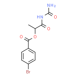 ChemSpider 2D Image | 1-(Carbamoylamino)-1-oxo-2-propanyl 4-bromobenzoate | C11H11BrN2O4