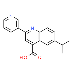 ChemSpider 2D Image | 6-Isopropyl-2-(3-pyridinyl)-4-quinolinecarboxylic acid | C18H16N2O2