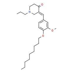 ChemSpider 2D Image | (3E)-3-[3-Methoxy-4-(nonyloxy)benzylidene]-1-propyl-4-piperidinone | C25H39NO3