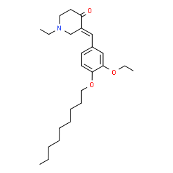 ChemSpider 2D Image | (3E)-3-[3-Ethoxy-4-(nonyloxy)benzylidene]-1-ethyl-4-piperidinone | C25H39NO3