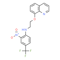 ChemSpider 2D Image | 2-Nitro-N-[2-(8-quinolinyloxy)ethyl]-4-(trifluoromethyl)aniline | C18H14F3N3O3