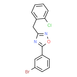 ChemSpider 2D Image | 5-(3-Bromophenyl)-3-(2-chlorobenzyl)-1,2,4-oxadiazole | C15H10BrClN2O