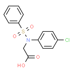 ChemSpider 2D Image | N-(4-Chlorophenyl)-N-(phenylsulfonyl)glycine | C14H12ClNO4S