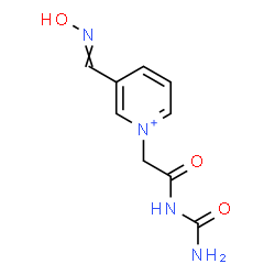 ChemSpider 2D Image | 1-[2-(Carbamoylamino)-2-oxoethyl]-3-[(hydroxyimino)methyl]pyridinium | C9H11N4O3