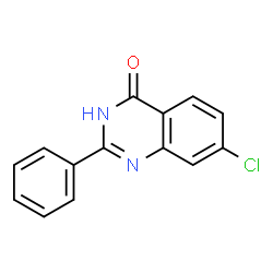 ChemSpider 2D Image | 7-Chloro-2-phenyl-4(1H)-quinazolinone | C14H9ClN2O