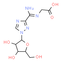 ChemSpider 2D Image | (Z)-N-[Amino(1-pentofuranosyl-1H-1,2,4-triazol-3-yl)methylene]glycine | C10H15N5O6