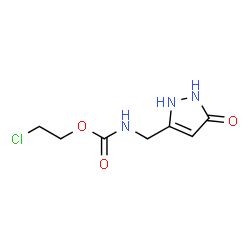ChemSpider 2D Image | 2-Chloroethyl [(5-oxo-2,5-dihydro-1H-pyrazol-3-yl)methyl]carbamate | C7H10ClN3O3