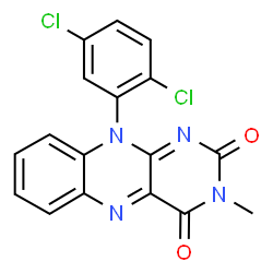 ChemSpider 2D Image | 10-(2,5-Dichlorophenyl)-3-methylbenzo[g]pteridine-2,4(3H,10H)-dione | C17H10Cl2N4O2