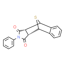 ChemSpider 2D Image | (9R,13S)-11-Phenyl-14-thia-11-azatetracyclo[6.5.1.0~2,7~.0~9,13~]tetradeca-2,4,6-triene-10,12-dione | C18H13NO2S