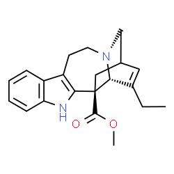 ChemSpider 2D Image | Methyl 3,4-didehydroibogamine-18-carboxylate | C21H24N2O2