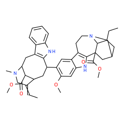 ChemSpider 2D Image | Methyl 13-methoxy-12-(17-methoxy-17-oxovobasan-3-yl)ibogamine-18-carboxylate | C43H52N4O5