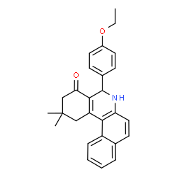 ChemSpider 2D Image | 5-(4-ethoxyphenyl)-2,2-dimethyl-1H,3H,5H,6H-benzo[a]phenanthridin-4-one | C27H27NO2