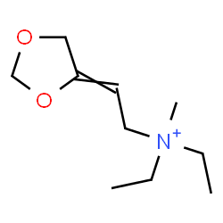 ChemSpider 2D Image | 2-(1,3-Dioxolan-4-ylidene)-N,N-diethyl-N-methylethanaminium | C10H20NO2