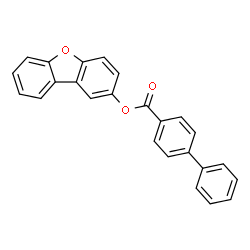 ChemSpider 2D Image | Dibenzo[b,d]furan-2-yl 4-biphenylcarboxylate | C25H16O3