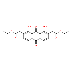 ChemSpider 2D Image | Diethyl 2,2'-(1,8-dihydroxy-9,10-dioxo-9,10-dihydroanthracene-2,7-diyl)diacetate | C22H20O8