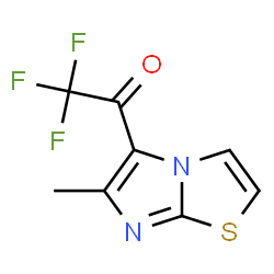 ChemSpider 2D Image | 2,2,2-Trifluoro-1-(6-methylimidazo[2,1-b][1,3]thiazol-5-yl)ethanone | C8H5F3N2OS