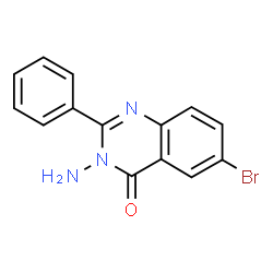 ChemSpider 2D Image | 3-Amino-6-bromo-2-phenyl-4(3H)-quinazolinone | C14H10BrN3O
