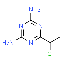 ChemSpider 2D Image | 6-(1-Chloroethyl)-1,3,5-triazine-2,4-diamine | C5H8ClN5