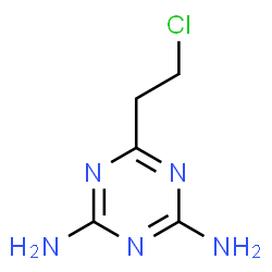 ChemSpider 2D Image | 6-(2-Chloroethyl)-1,3,5-triazine-2,4-diamine | C5H8ClN5