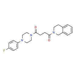 ChemSpider 2D Image | 1-(3,4-Dihydro-2(1H)-isoquinolinyl)-4-[4-(4-fluorophenyl)-1-piperazinyl]-1,4-butanedione | C23H26FN3O2