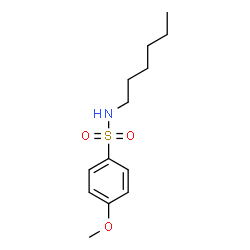 ChemSpider 2D Image | N-Hexyl-4-methoxybenzenesulfonamide | C13H21NO3S