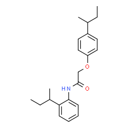 ChemSpider 2D Image | 2-(4-sec-Butylphenoxy)-N-(2-sec-butylphenyl)acetamide | C22H29NO2